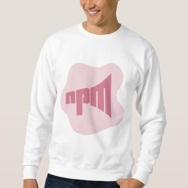 NPM Camisas sudaderas con logotipo de blobs rosado (Anverso)