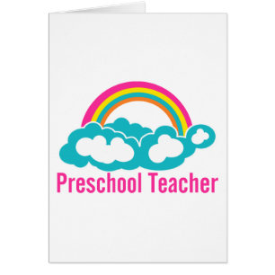 Nube arcoiris del profesor de preescolar