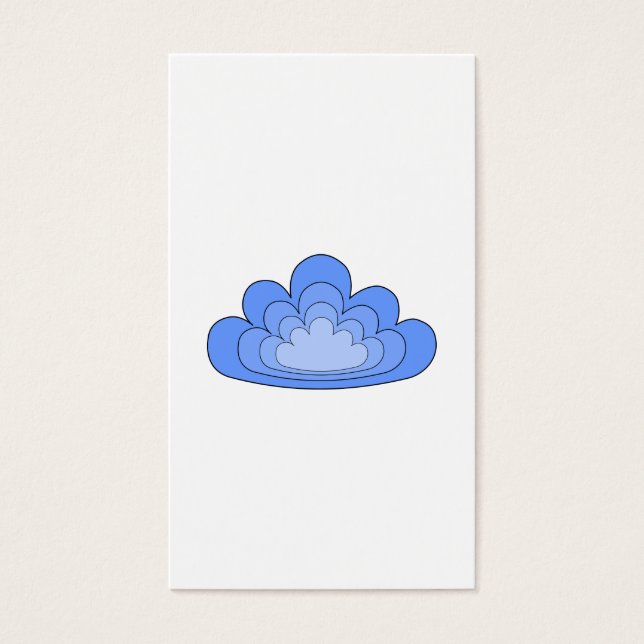 Nube azul sobre fondo blanco. (Frente)