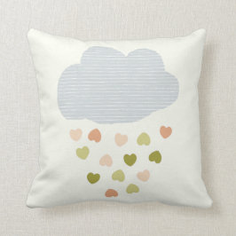nube con corazones de lluvia almohada de guardería