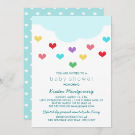 Nube de lluvia y corazón | Invitación de Baby Show