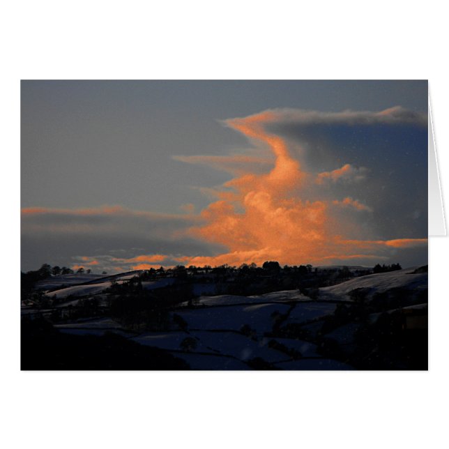 Nube de nieve sobre Newtown, Powys (Anverso (Horizontal))