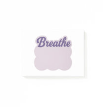 Nube de nota adhesiva de lavanda “Respira”