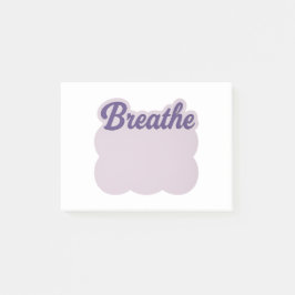Nube de nota adhesiva de lavanda “Respira”