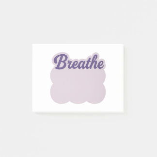 Nube de nota adhesiva de lavanda “Respira”