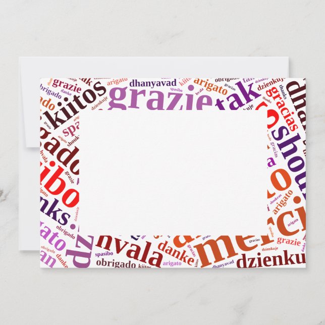 Nube de palabras de agradecimiento (Anverso)