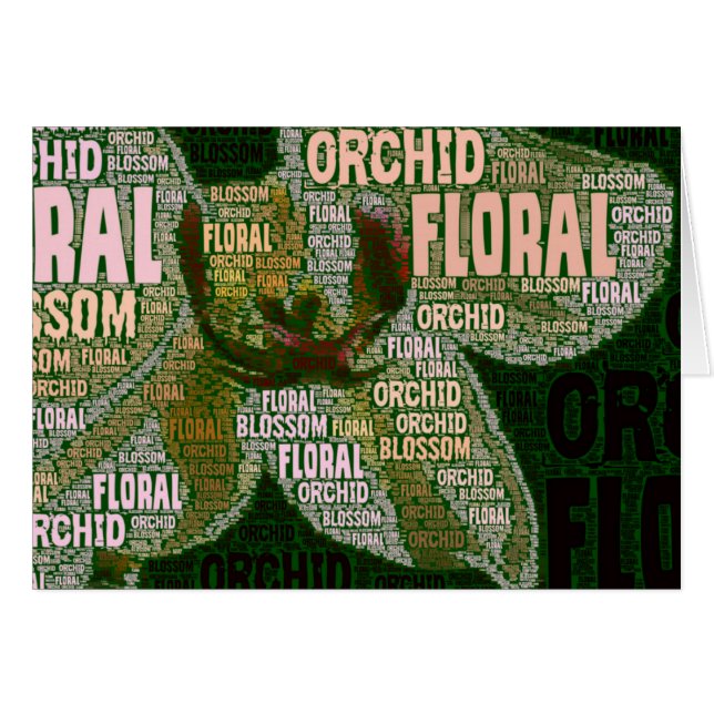 Nube de palabras de Flor de Orquídea (Anverso (Horizontal))