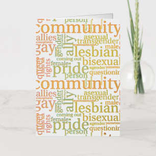 nube de palabras de la comunidad arcoíris LGBTQ+ d