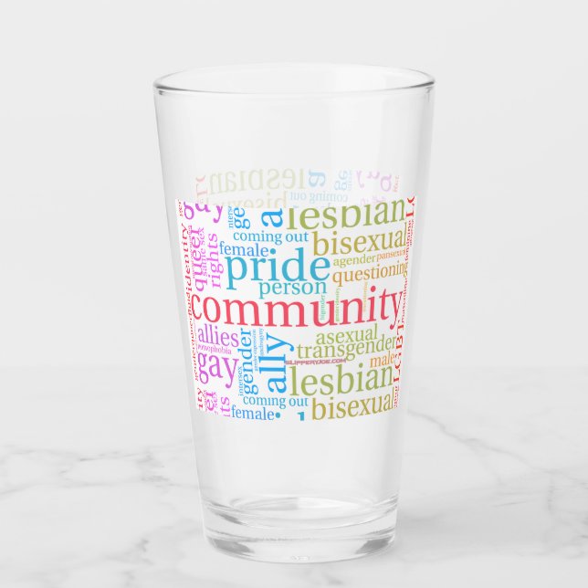 Nube de palabras de la comunidad LGBTQ+ de Slipper (Anverso)