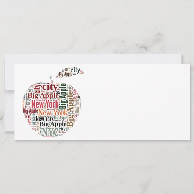 Nube de palabras de Nueva York (Anverso)