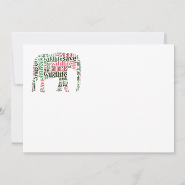 Nube de palabras elefantes (Anverso)