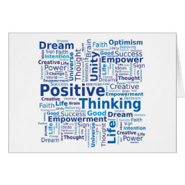 Nube de pensamiento positiva de la palabra en