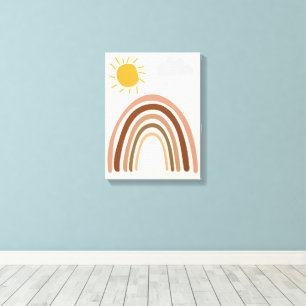 Nube de Sol Arcoíris, Dibujo de Niños, Arte Abstra