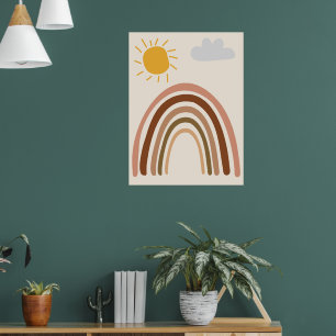 Nube de Sol Arcoíris, Dibujo de Niños, Arte Abstra