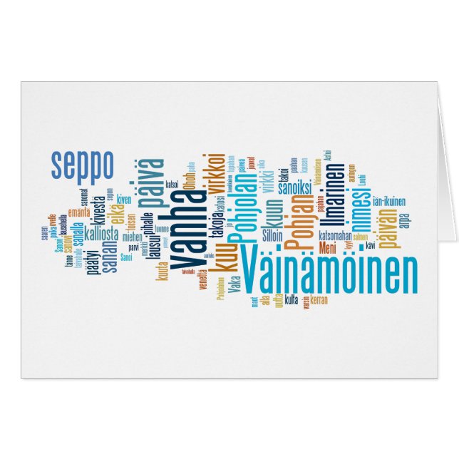 Nube épica finlandesa de la palabra (Anverso (Horizontal))