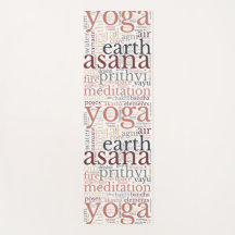 Nube moderna de palabras de yoga mat