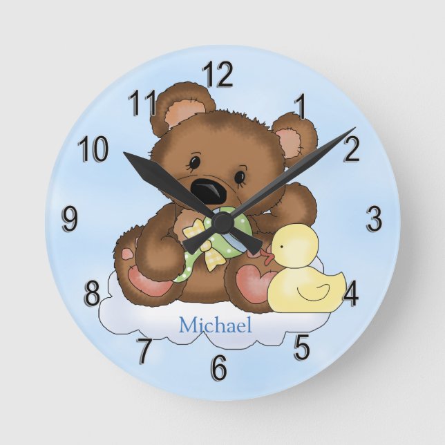 Nube personalizada del oso de peluche del reloj (Anverso)