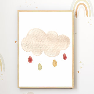 Nube Poster Boho Niños Decoración De Habitaciones