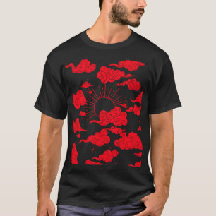 nube roja y camiseta solar para hombres y mujeres 