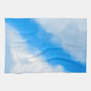 Nubes aparte - Toalla de cocina azul