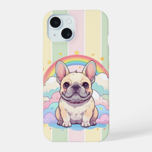 Nubes arcoiris del Bulldog francés kawaii