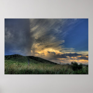 Nubes asombrosas sobre el poster del arte de las