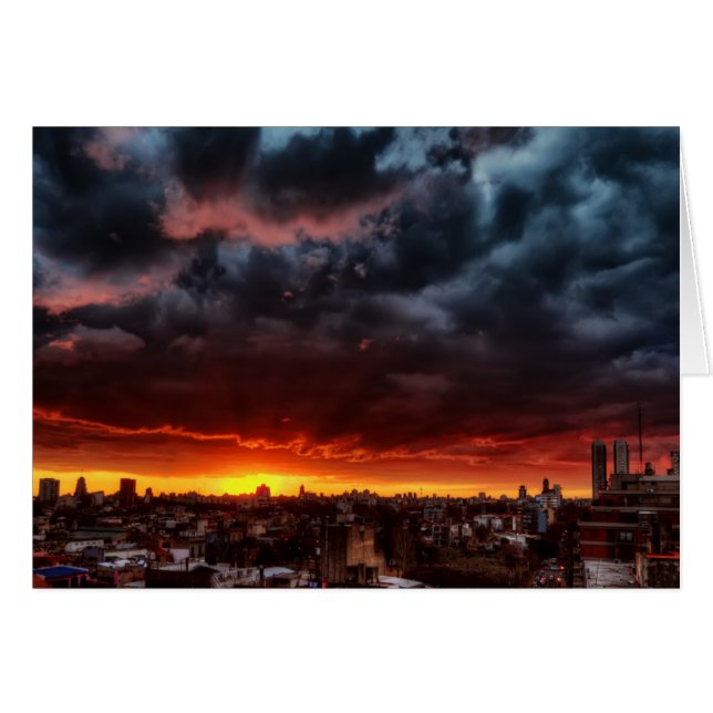Nubes, Atardecer Y Rojo (Anverso (Horizontal))
