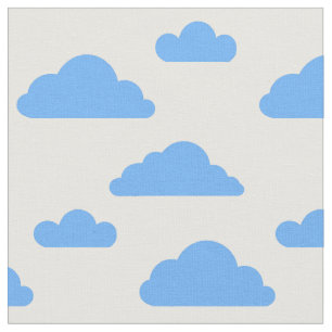 Nubes azules en tela blanca de Nicole Janes