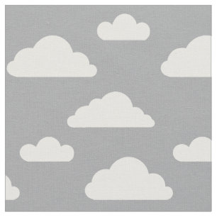 Nubes blancas sobre tela gris por Nicole Janes