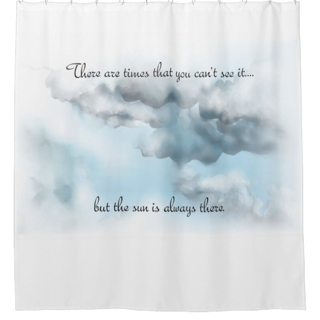 Nubes con cortina de ducha de comillas (Anverso)