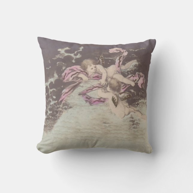 Nubes de ángel - almohada exterior 16x16 (Anverso)