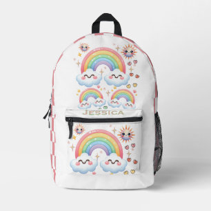 Nubes de arcoiris de anime cúrcules imprimen bolsa