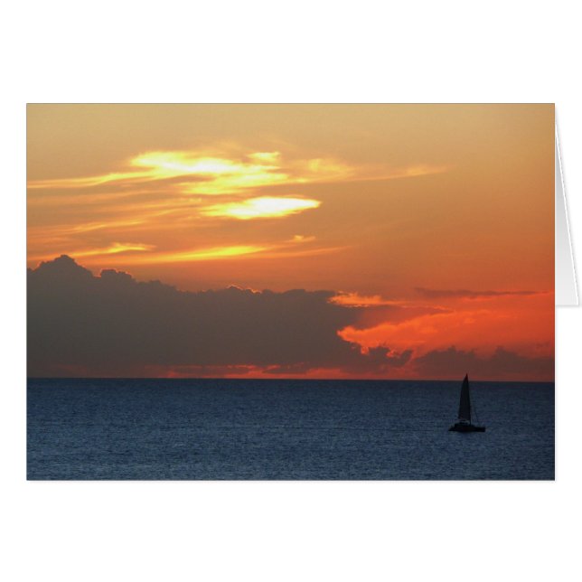 Nubes de atardecer y navegación marítima (Anverso (Horizontal))