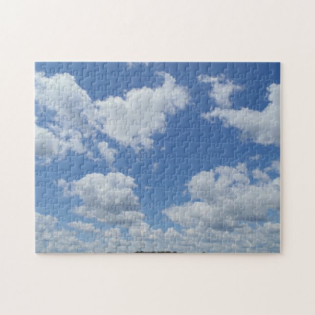 Nubes de cielo azul Patrón creativo Rompecabezas r (Horizontal)