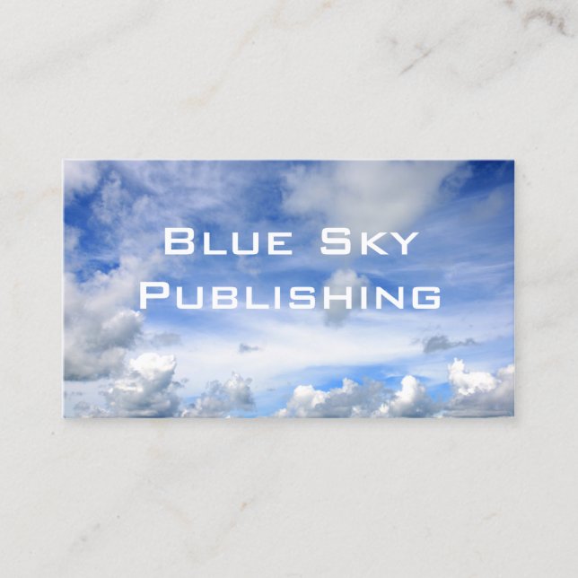 Nubes de cielo azul - Tarjeta de visita estándar (Anverso)