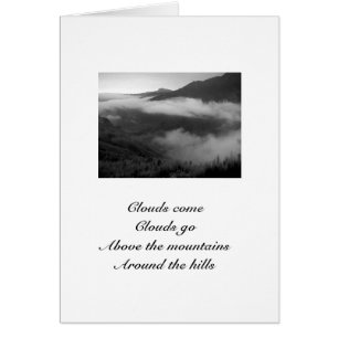Nubes de deriva/paisaje en tarjeta B&W