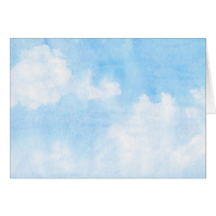 Nubes de la acuarela y fondo del cielo