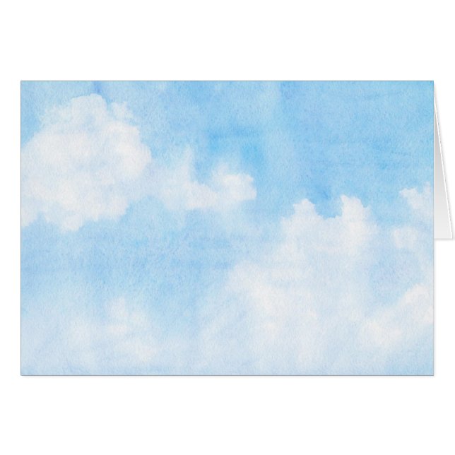 Nubes de la acuarela y fondo del cielo (Anverso (Horizontal))