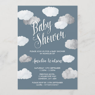 Nubes de lluvia Invitaciones a la ducha para bebés