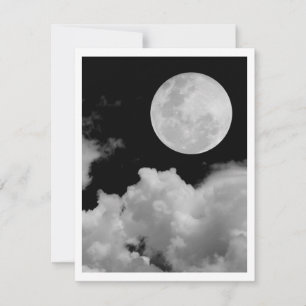 NUBES DE LUNA COMPLETA NEGRO Y BLANCO