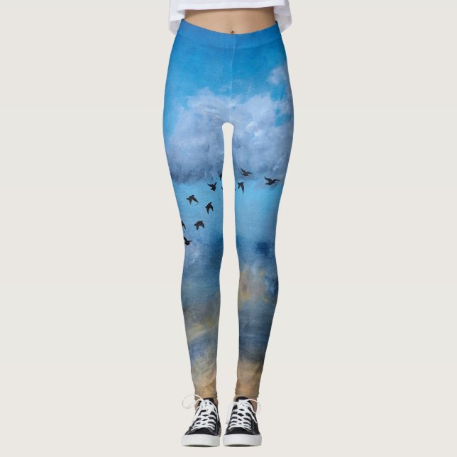 Nubes de pájaros Leggings ornitólogos del cielo ot (Anverso)