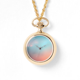 Nubes de sol Reloj de collar etéreo