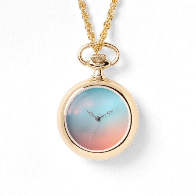 Nubes de sol Reloj de collar etéreo (Anverso)