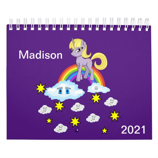 Nubes del calendario infantil de 2021 hieren el so (Tapa)