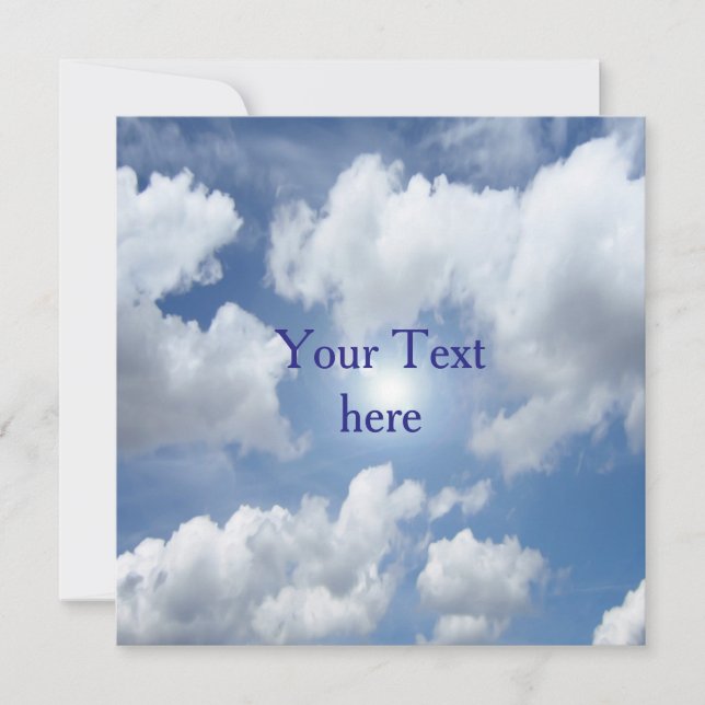 Nubes del cielo azul + tus ideas (Anverso)