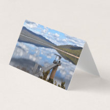 Nubes del lago Bellfield en la tarjeta de saludo d