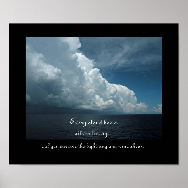 Nubes divertidas Posters desmotivacionales 2 (Frente)