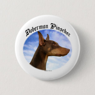 Nubes Doberman Pinscher - Botón