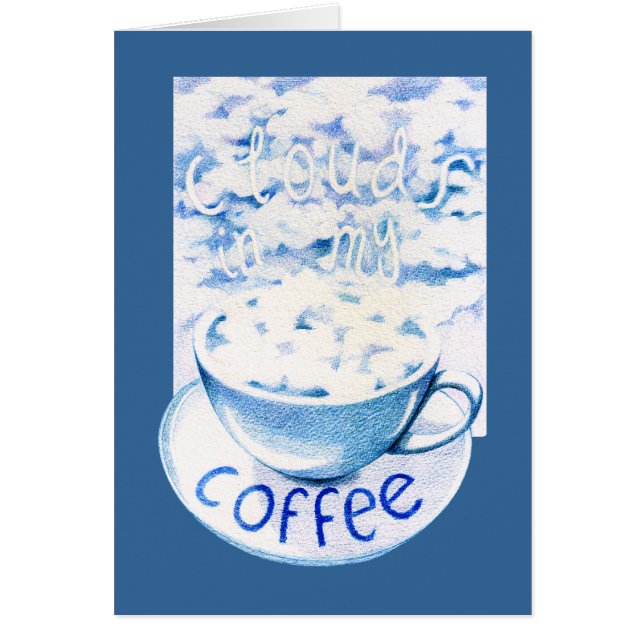 Nubes en mi tarjeta de café (Frente)