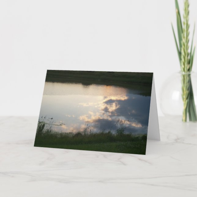 Nubes en tarjeta de la charca (Anverso)